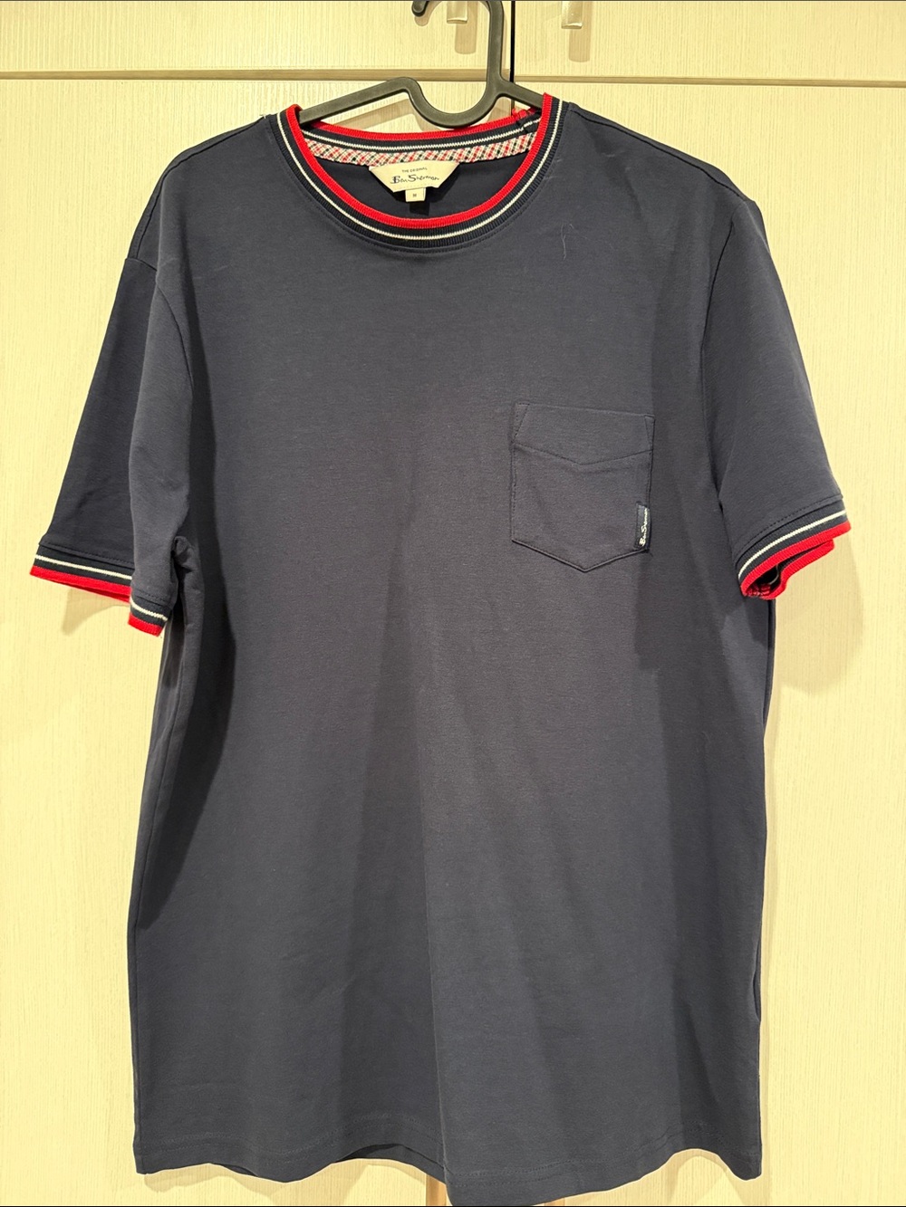 Ben Sherman Navy Short-Sleeve Tee with Red Trim